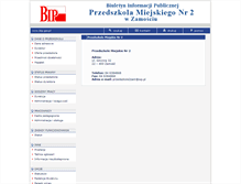 Tablet Screenshot of bip.przedszkole2.zamosc.pl
