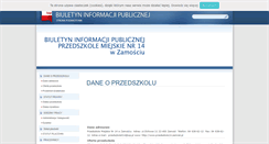 Desktop Screenshot of bip.przedszkole14.zamosc.pl