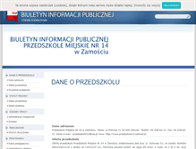 Tablet Screenshot of bip.przedszkole14.zamosc.pl