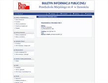 Tablet Screenshot of bip.przedszkole4.zamosc.pl